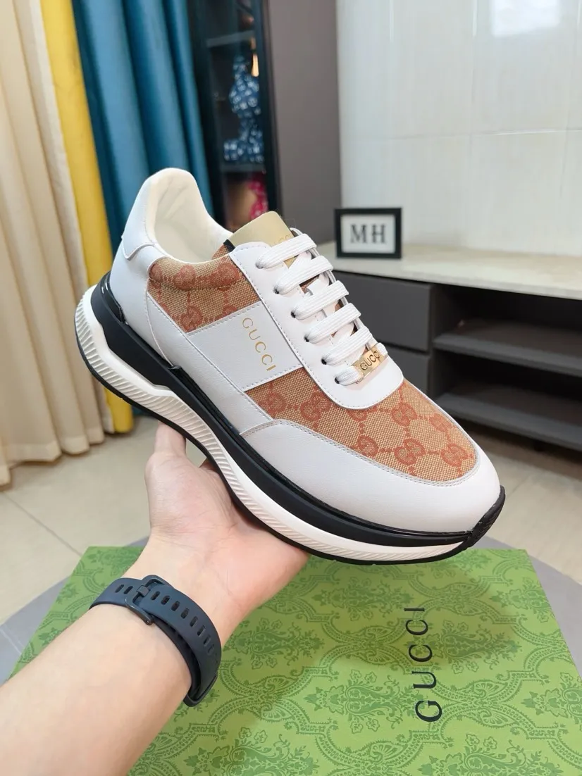 Men's shoes 💰458🌹🌹[GUCCI] Gucci's new lace-up casual men's shoes are on the market first, and the materials and workmanship are superior to all versions on the market. The highest quality shipped first-layer cowhide with imported original perforated materials➕Genuine leather lining, privately molded soft outsole, high foot comfort, imported special materials highlight the brand's unique charm, high-end customization 38-44